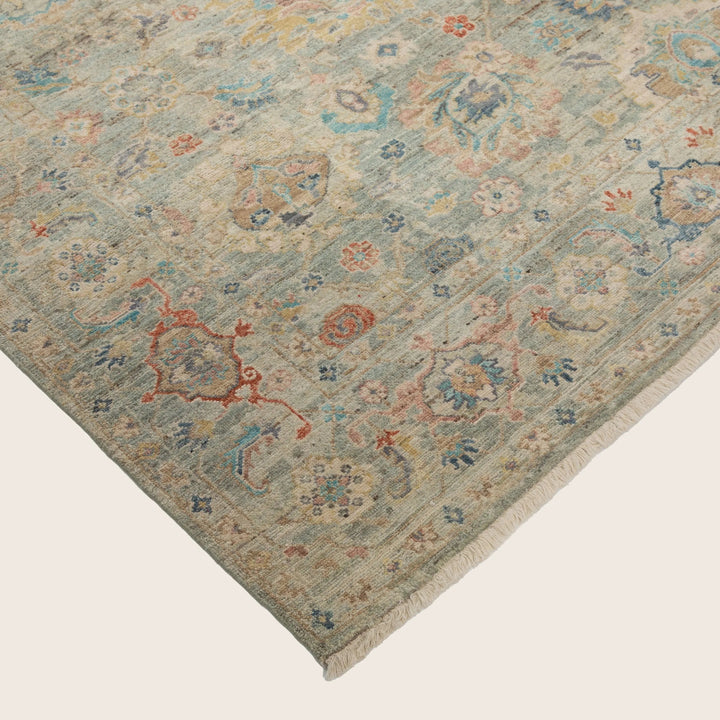Light Blue Anqitue Revival Wool Rug 8x10