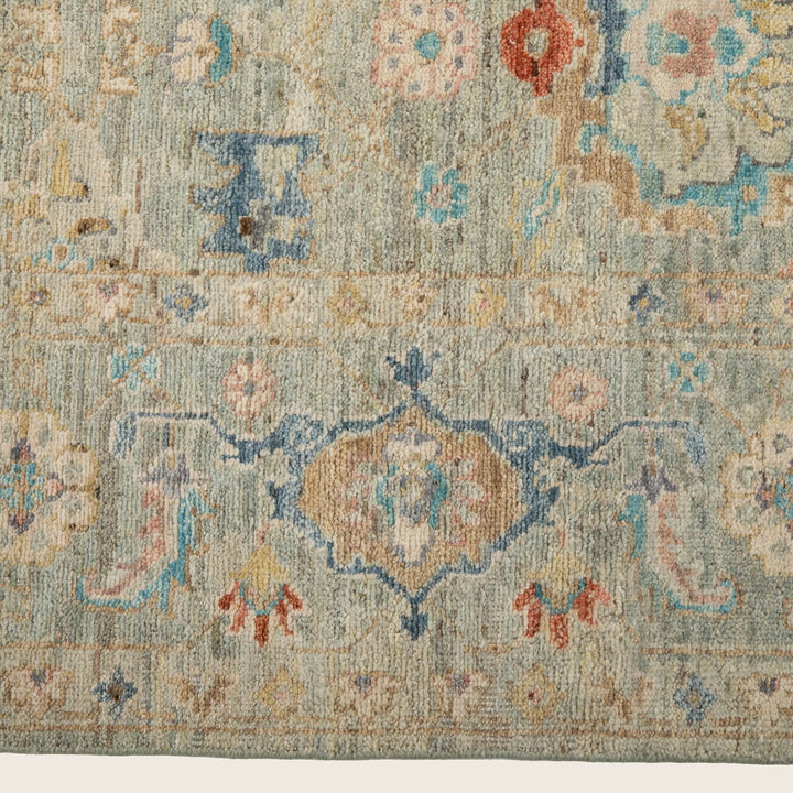 Light Blue Anqitue Revival Wool Rug 8x10