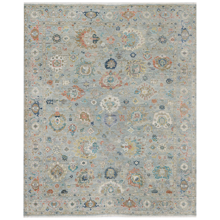 Light Blue Antique Revival Wool Rug