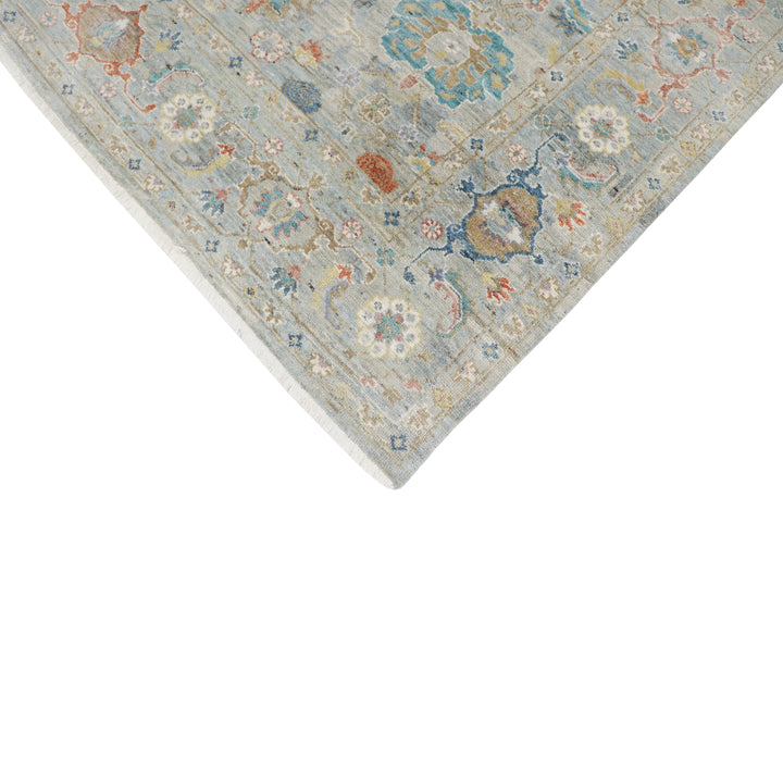 Light Blue Antique Revival Wool Rug
