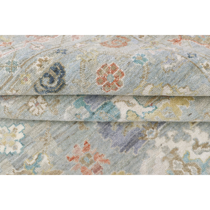 Light Blue Antique Revival Wool Rug