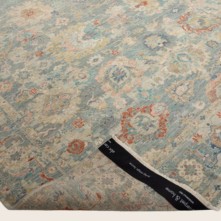 Light Blue Anqitue Revival Wool Rug 9x12