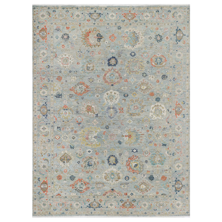Light Blue Antique Revival Wool Rug