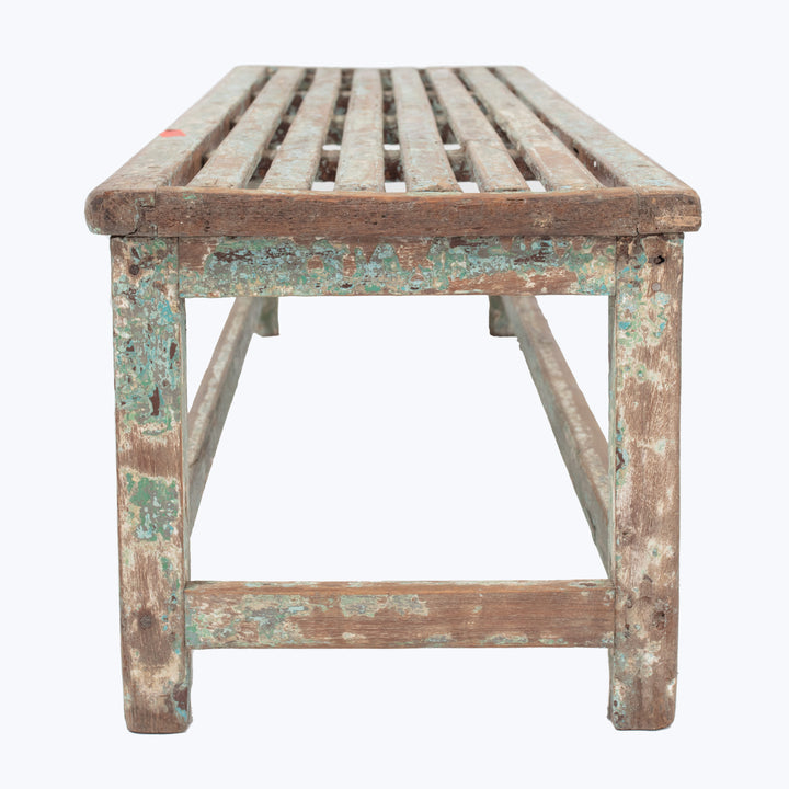 Vintage Slatted Bench