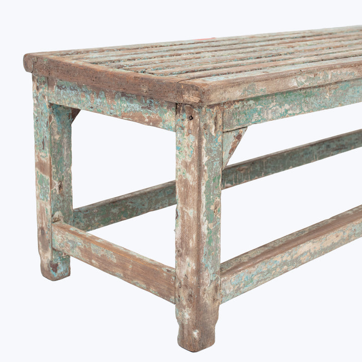 Vintage Slatted Bench