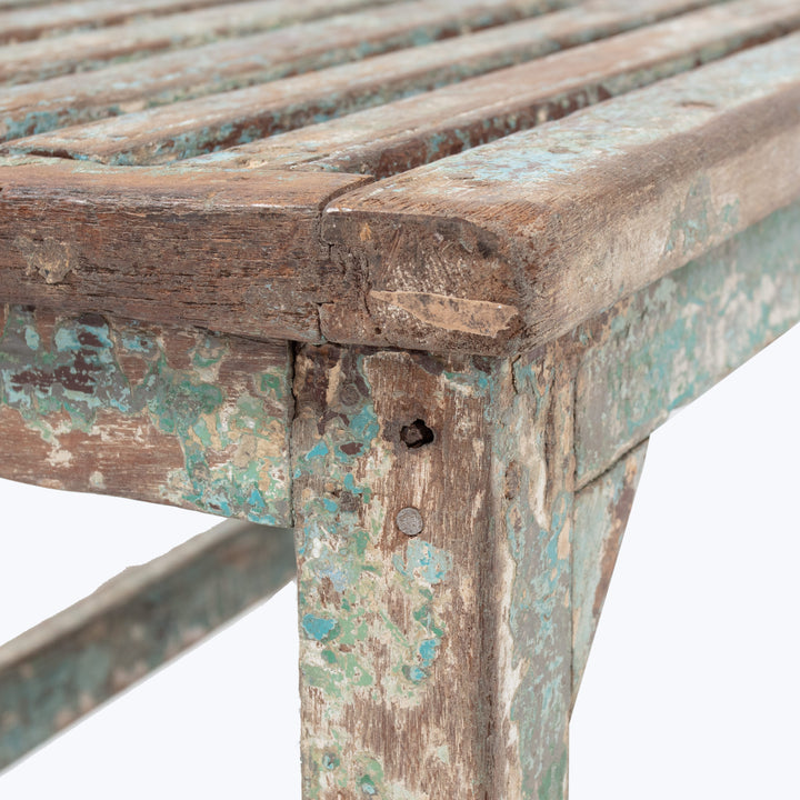 Vintage Slatted Bench