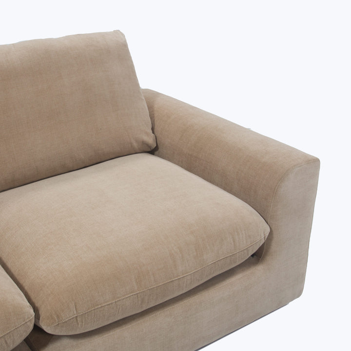 Waverly 5-Piece Sectional Athens Textured Velvet / Biscotti