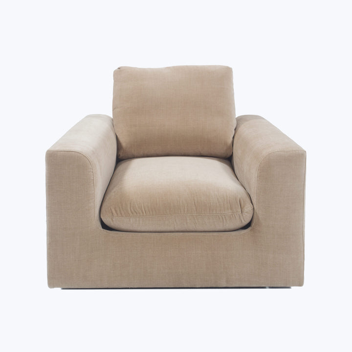 Waverly Swivel Chair Athens Textured Velvet / Biscotti