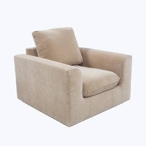 Waverly Swivel Chair Athens Textured Velvet / Biscotti - hover