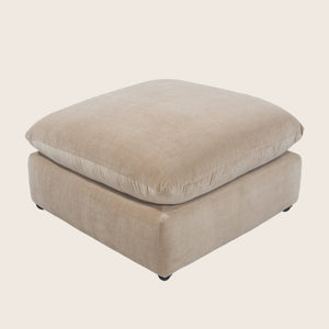 Waverly Ottoman Athens Textured Velvet / Biscotti