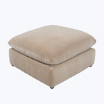 Waverly Ottoman Athens Textured Velvet / Biscotti