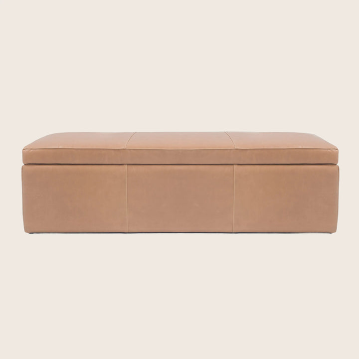 Orchard Leather Storage Ottoman