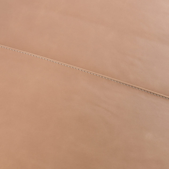 Orchard Leather Storage Ottoman Libby, Leather / Mushroom