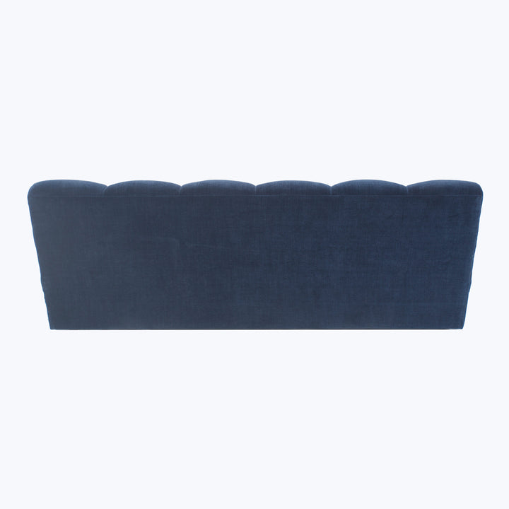 Grove Street Armless Sofa Athens, Textured Velvet / Ink