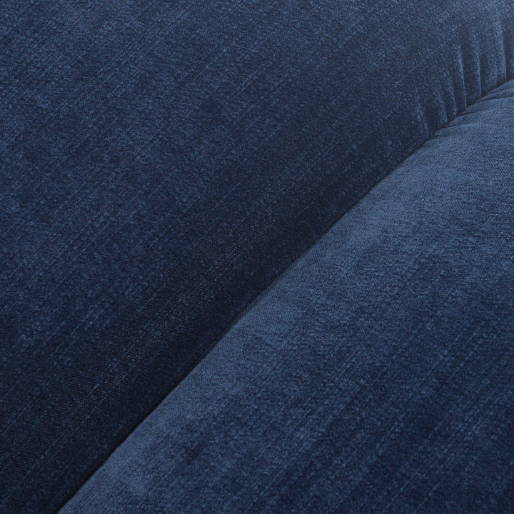 Grove Street Armless Sofa Athens, Textured Velvet / Ink