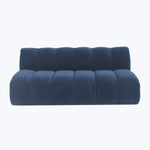 Grove Street Armless Sofa Athens, Textured Velvet / Ink