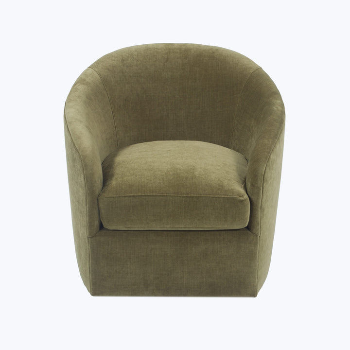 Hudson Swivel Chair Athens, Textured Velvet / Fern