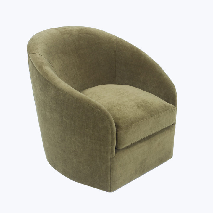 Hudson Swivel Chair Athens, Textured Velvet / Fern