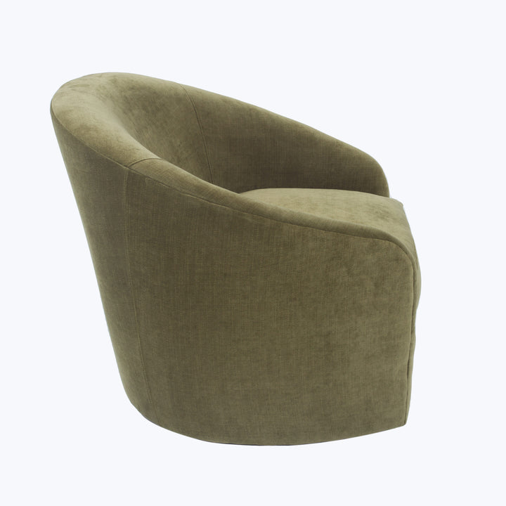 Hudson Swivel Chair Athens, Textured Velvet / Fern