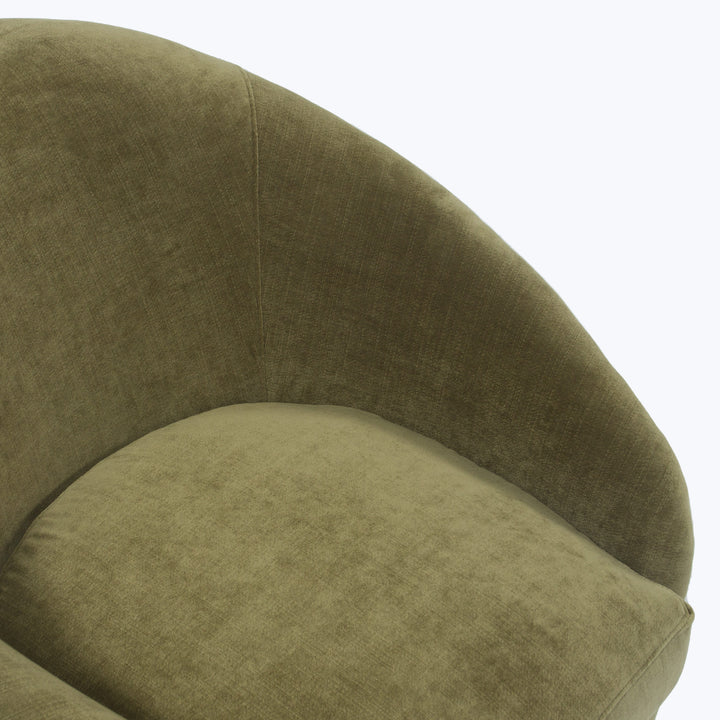 Hudson Swivel Chair Athens, Textured Velvet / Fern
