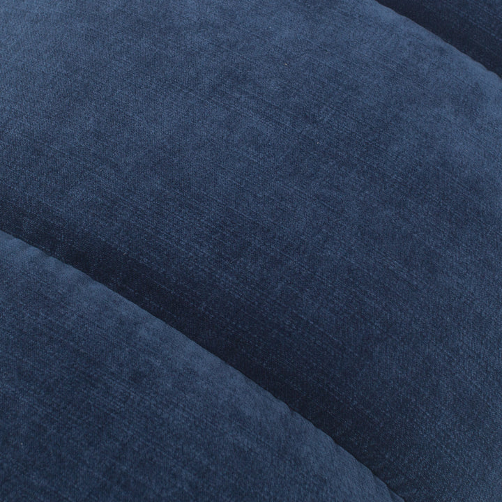 Grove Street Ottoman Athens, Textured Velvet / Ink