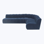 Grove Street Sectional Right Facing / Athens, Textured Velvet / Ink