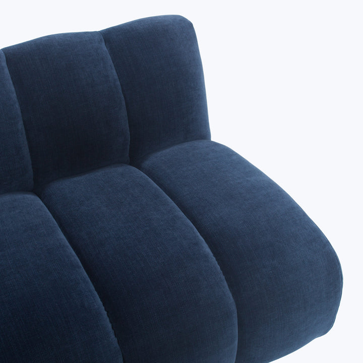 Grove Street Sectional Right Facing / Athens, Textured Velvet / Ink