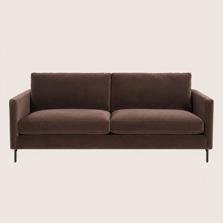 Hannah Two-Seat Sofa, Black Leg