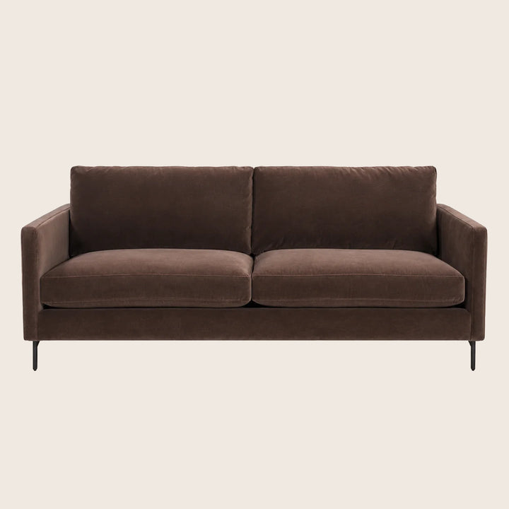 Hannah Two-Seat Sofa, Black Leg