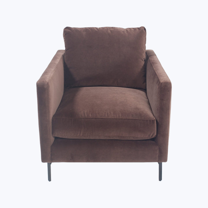 Hannah Chair, Black Leg Black / Banks, Performance Velvet / Mocha