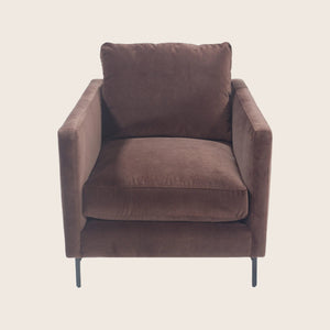Hannah Chair, Black Leg Black / Banks, Performance Velvet / Mocha