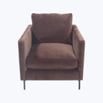 Hannah Chair, Black Leg Black / Banks, Performance Velvet / Mocha