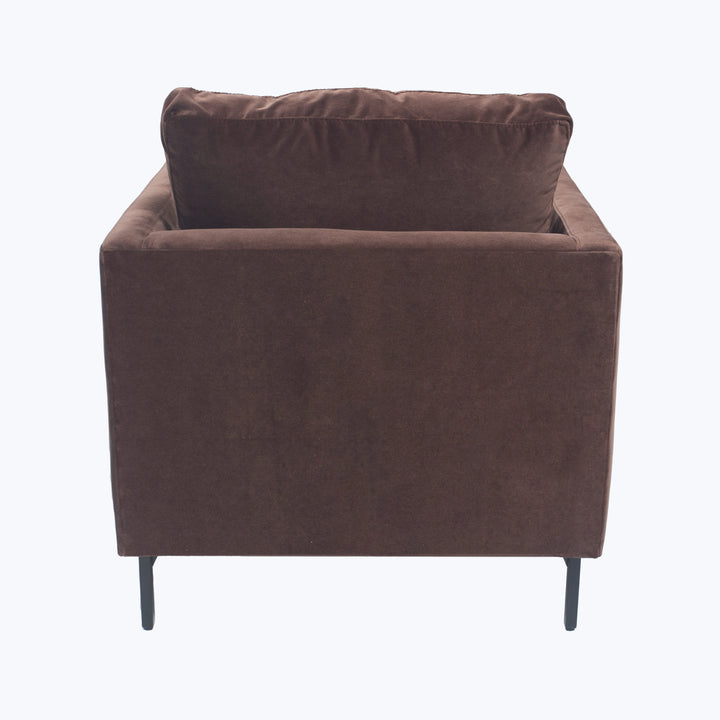 Hannah Chair, Black Leg Black / Banks, Performance Velvet / Mocha