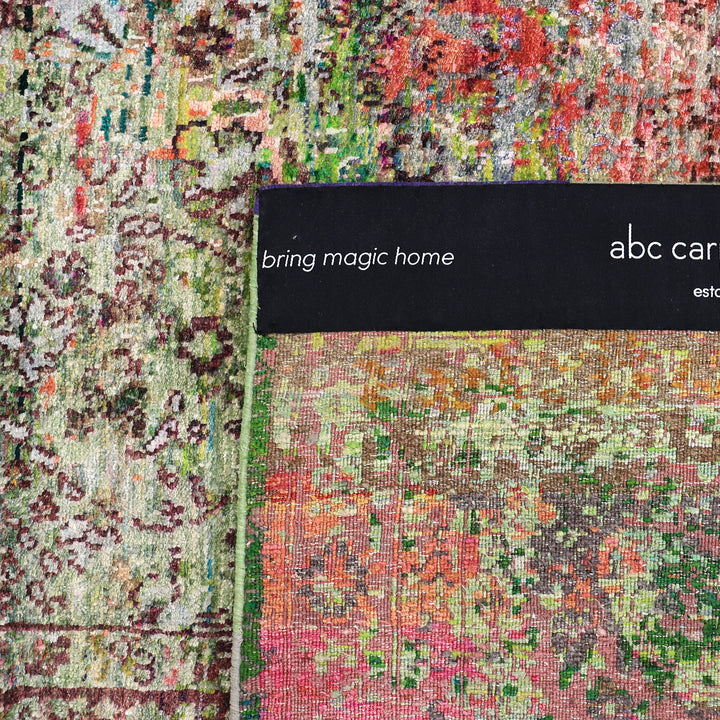 Mulitcolored Alchemy Transitional Silk Rug - 8'8" x 11'7"