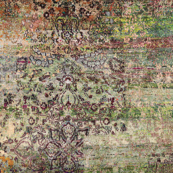 Mulitcolored Alchemy Transitional Silk Rug - 8'8" x 11'7"