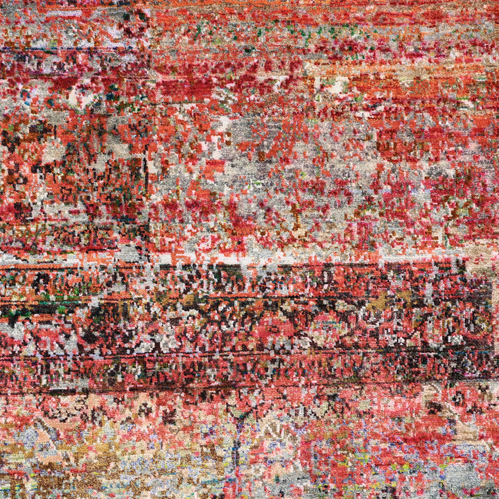 Mulitcolored Alchemy Transitional Silk Rug - 8'8" x 11'7"