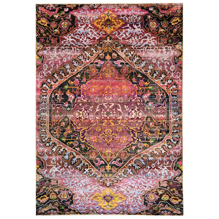 Pink Alchemy Transitional Silk Rug - 8'4" x 11'11"
