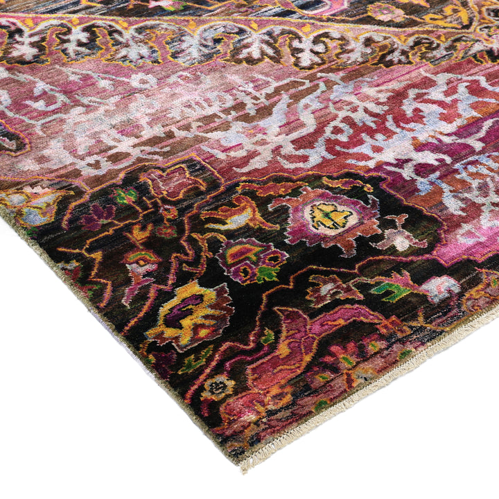 Pink Alchemy Transitional Silk Rug - 8'4" x 11'11"