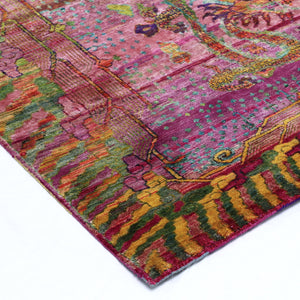 Pink Alchemy Transitional Silk Rug - 8' x 11'4" - hover