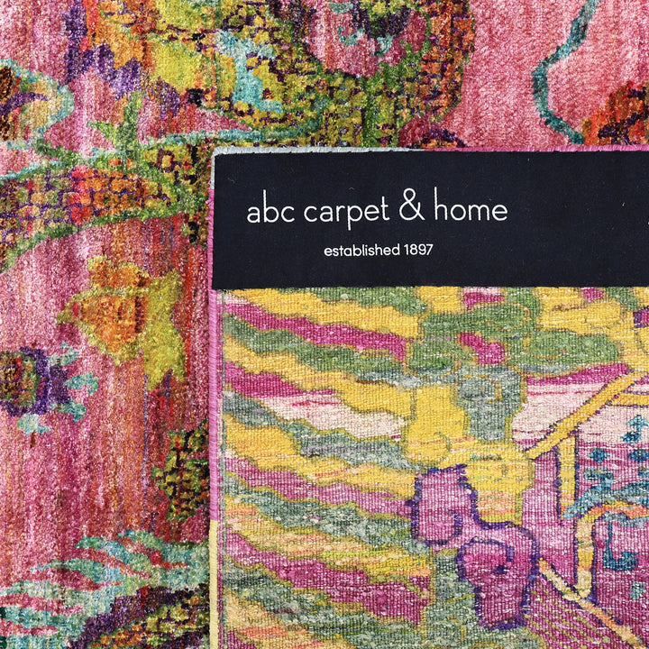 Pink Alchemy Transitional Silk Rug - 8' x 11'4"