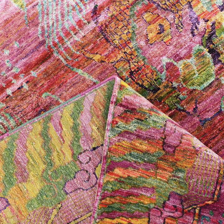 Pink Alchemy Transitional Silk Rug - 8' x 11'4"