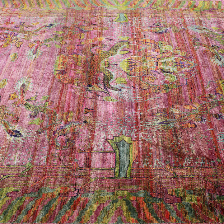 Pink Alchemy Transitional Silk Rug - 8' x 11'4"