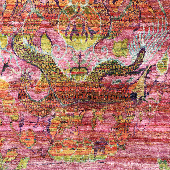Pink Alchemy Transitional Silk Rug - 8' x 11'4"