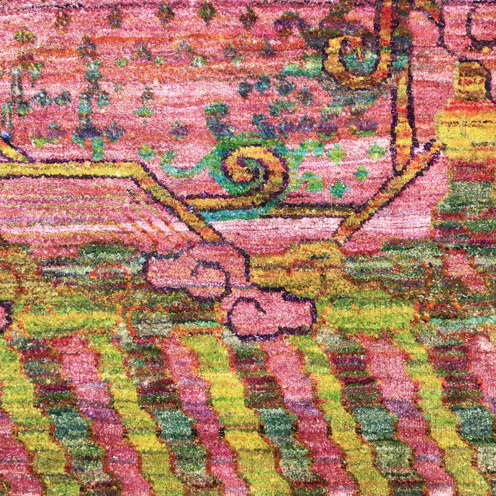 Pink Alchemy Transitional Silk Rug - 8' x 11'4"