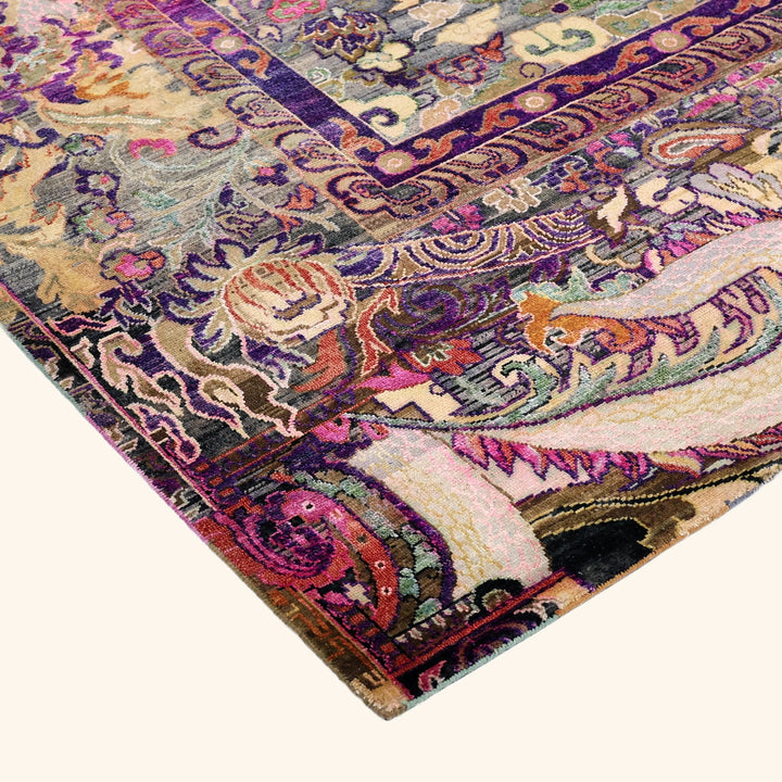 Mulitcolored Alchemy Transitional Silk Wool Blend Rug - 9'7" x 13'9"