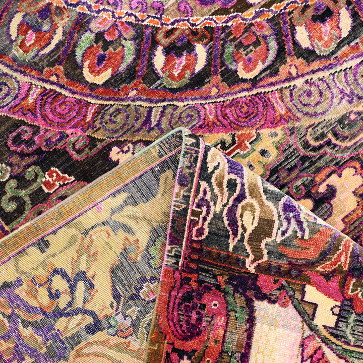 Mulitcolored Alchemy Transitional Silk Wool Blend Rug - 9'7" x 13'9"
