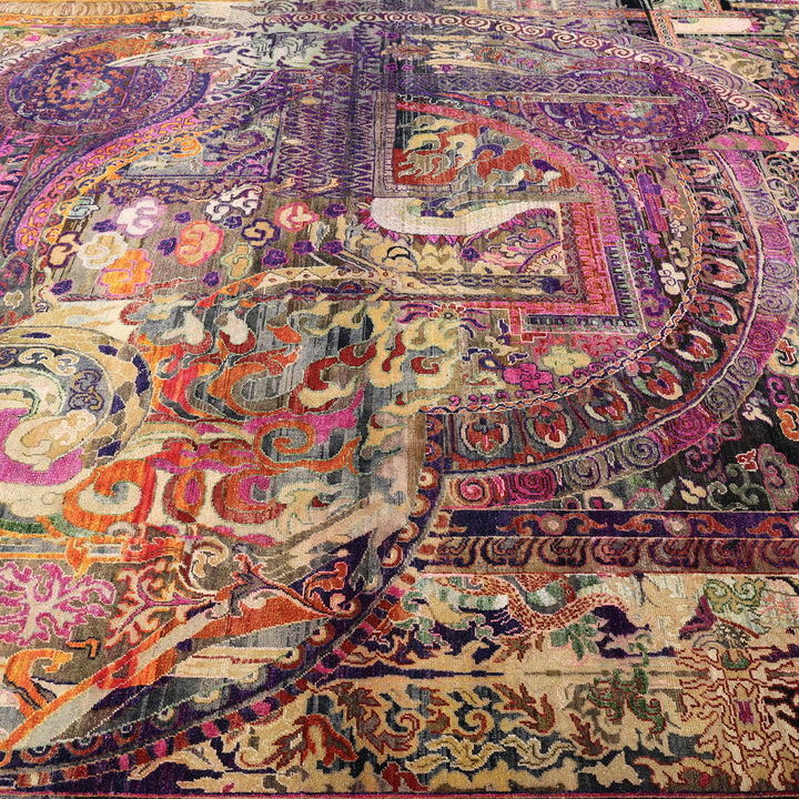 Mulitcolored Alchemy Transitional Silk Wool Blend Rug - 9'7" x 13'9"