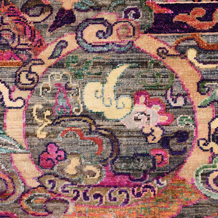 Mulitcolored Alchemy Transitional Silk Wool Blend Rug - 9'7" x 13'9"