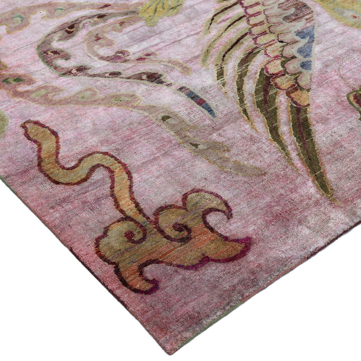 Lilac Alchemy Contemporary Silk Rug - 9'7" x 9'8"