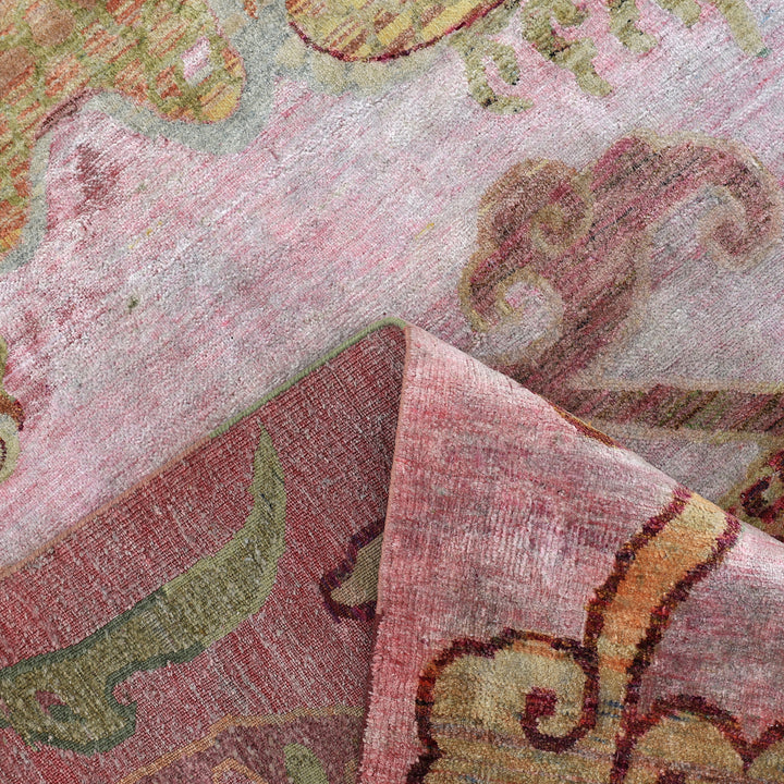 Lilac Alchemy Contemporary Silk Rug - 9'7" x 9'8"